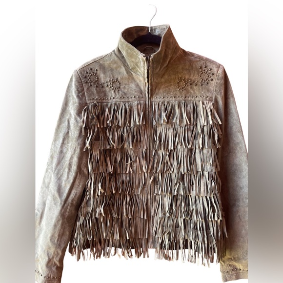 Scully Fringe Suede studded Leather Jacket Size XXL - Picture 2 of 11